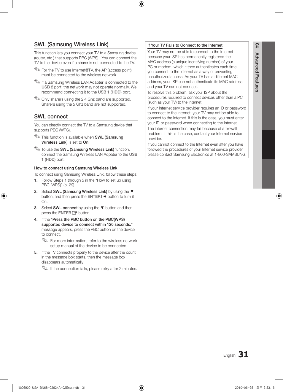 Samsung UN46C6900VFXZA User Manual | Page 31 / 60