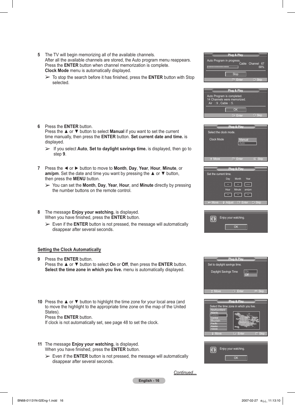 Samsung HPT4264X-XAA User Manual | Page 16 / 82