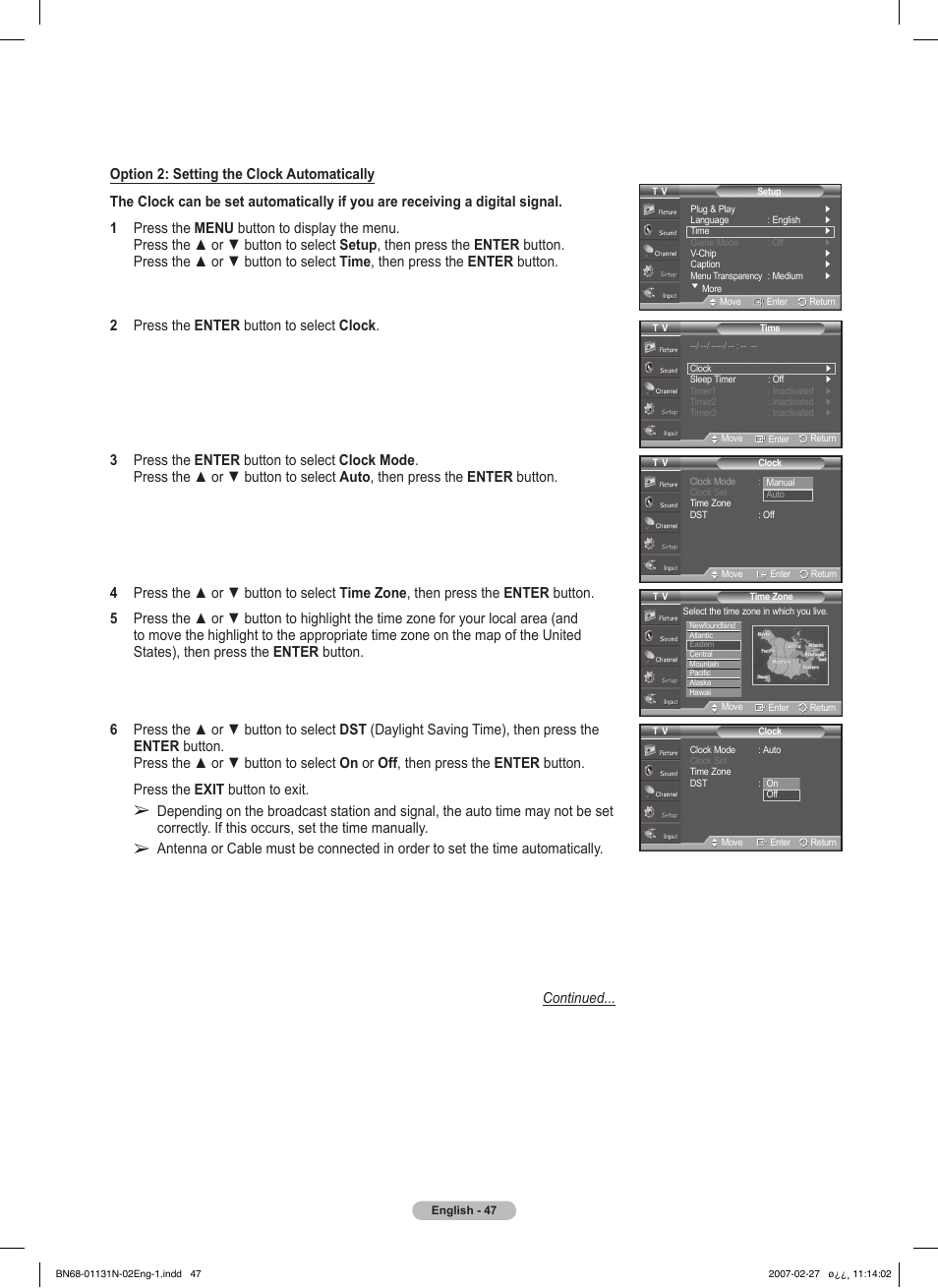Samsung HPT4264X-XAA User Manual | Page 47 / 82