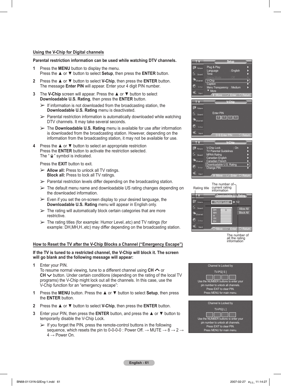 Samsung HPT4264X-XAA User Manual | Page 61 / 82