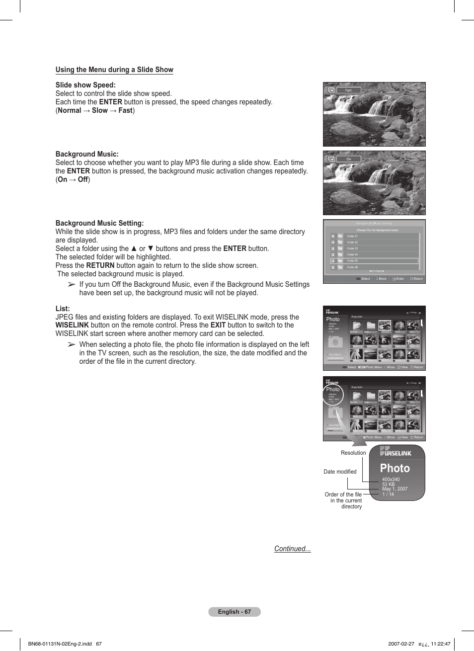 Photo | Samsung HPT4264X-XAA User Manual | Page 67 / 82