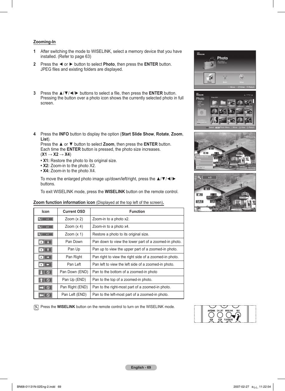 Displayed at the top left of the screen) | Samsung HPT4264X-XAA User Manual | Page 69 / 82