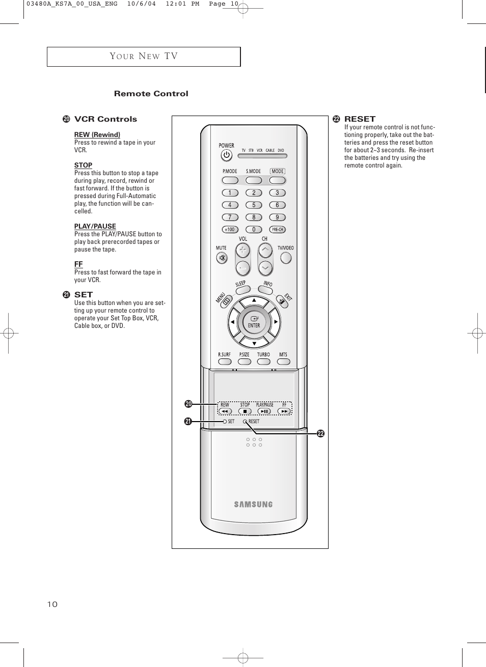 Samsung TXP2730S-XAA User Manual | Page 10 / 63