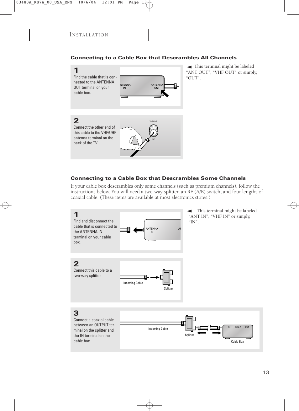 Samsung TXP2730S-XAA User Manual | Page 13 / 63