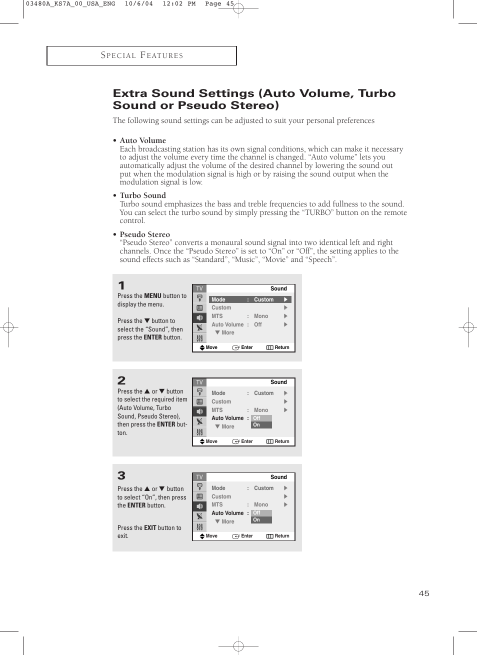 Samsung TXP2730S-XAA User Manual | Page 45 / 63