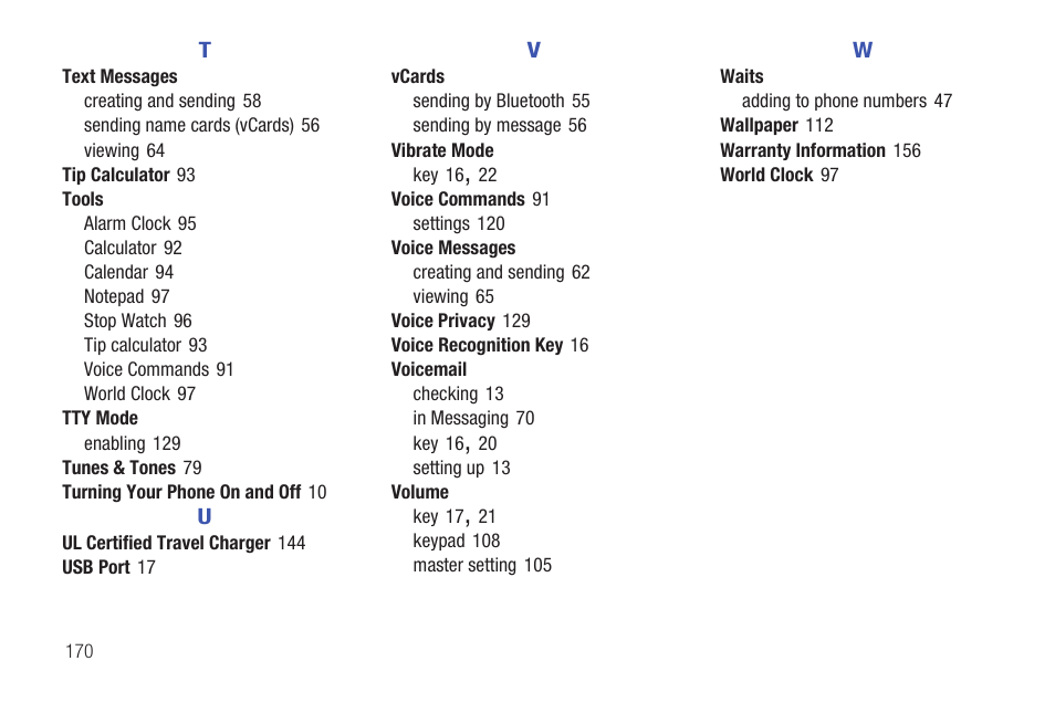 Samsung SCH-U365WSAVZW User Manual | Page 175 / 175