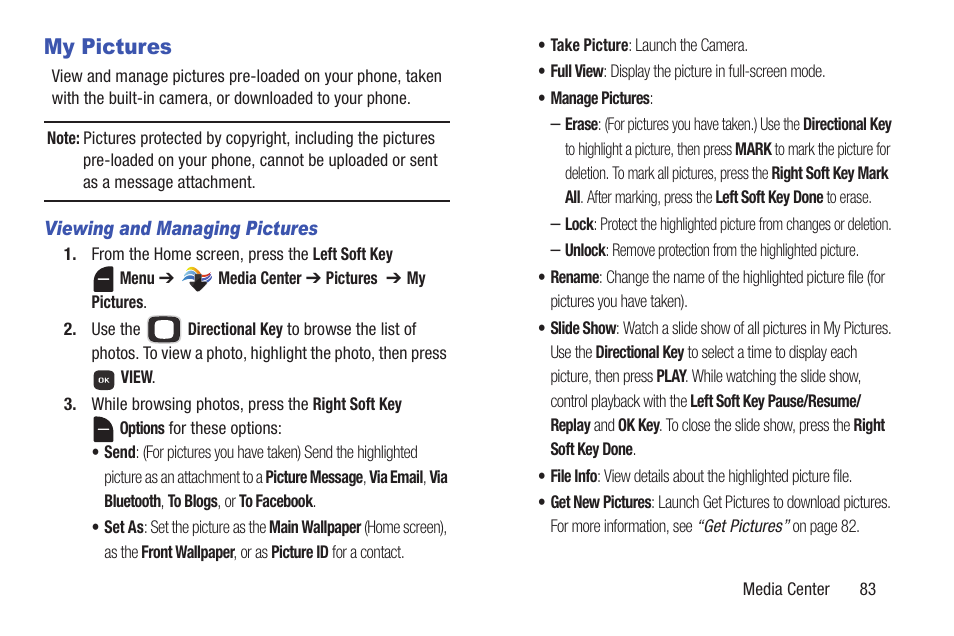 My pictures | Samsung SCH-U365WSAVZW User Manual | Page 88 / 175