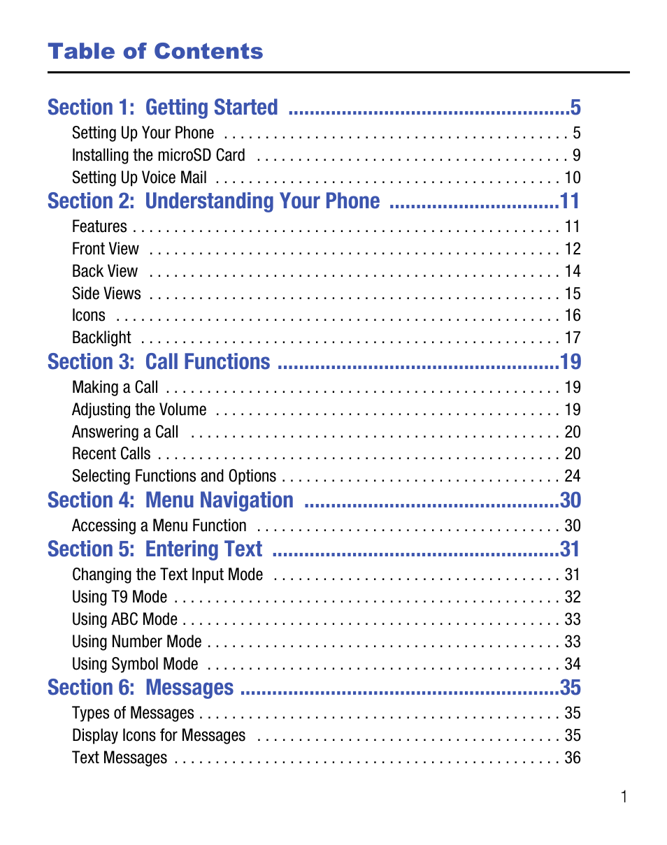 Samsung SGH-T340ZKATFN User Manual | Page 5 / 105