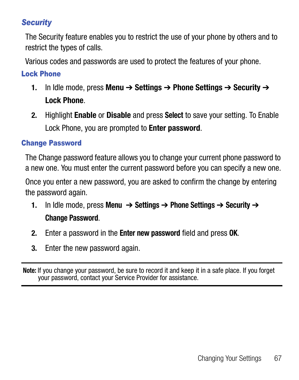 Samsung SGH-T340ZKATFN User Manual | Page 71 / 105