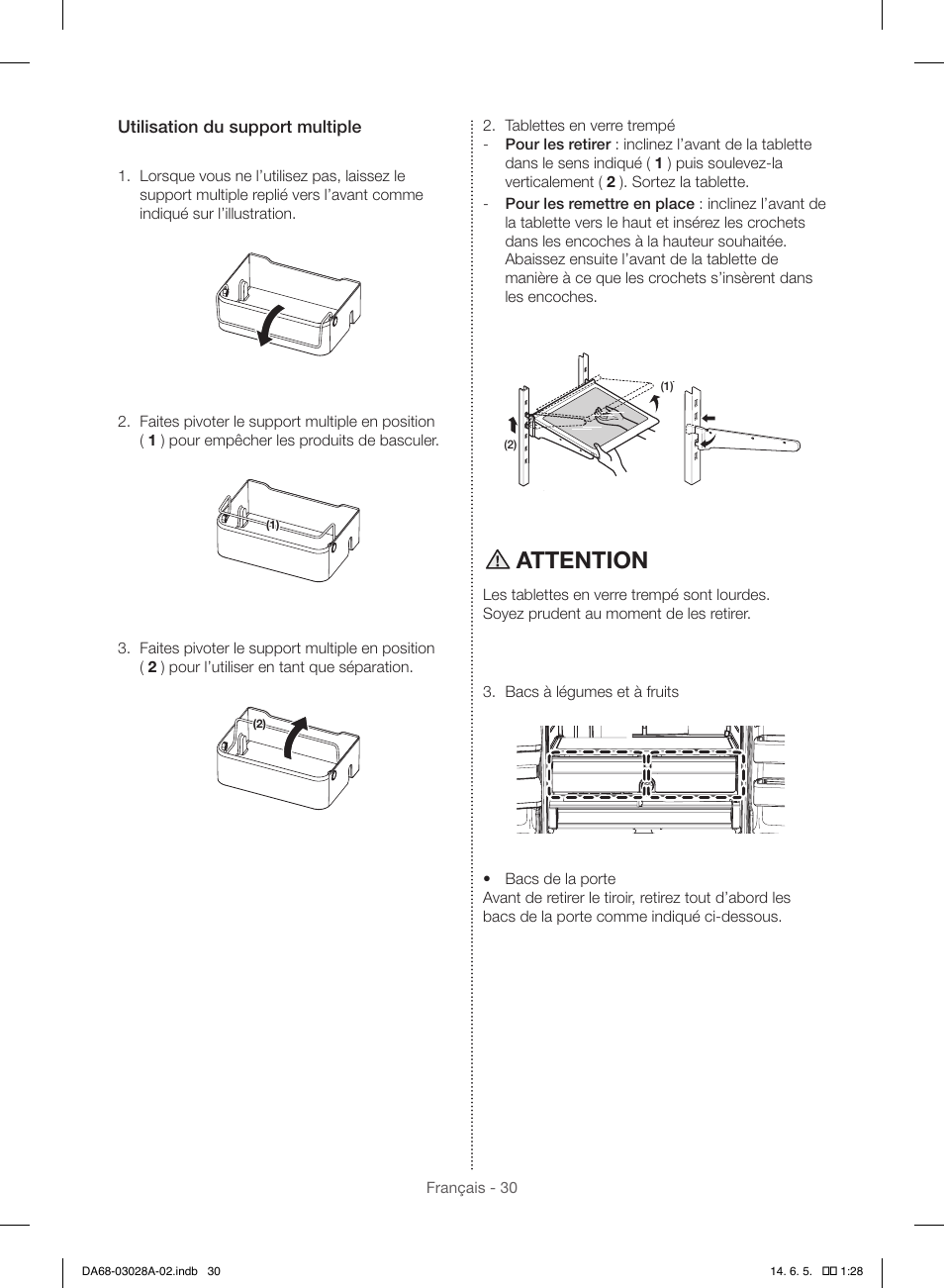 Attention | Samsung RF30HDEDTSR-AA User Manual | Page 114 / 124