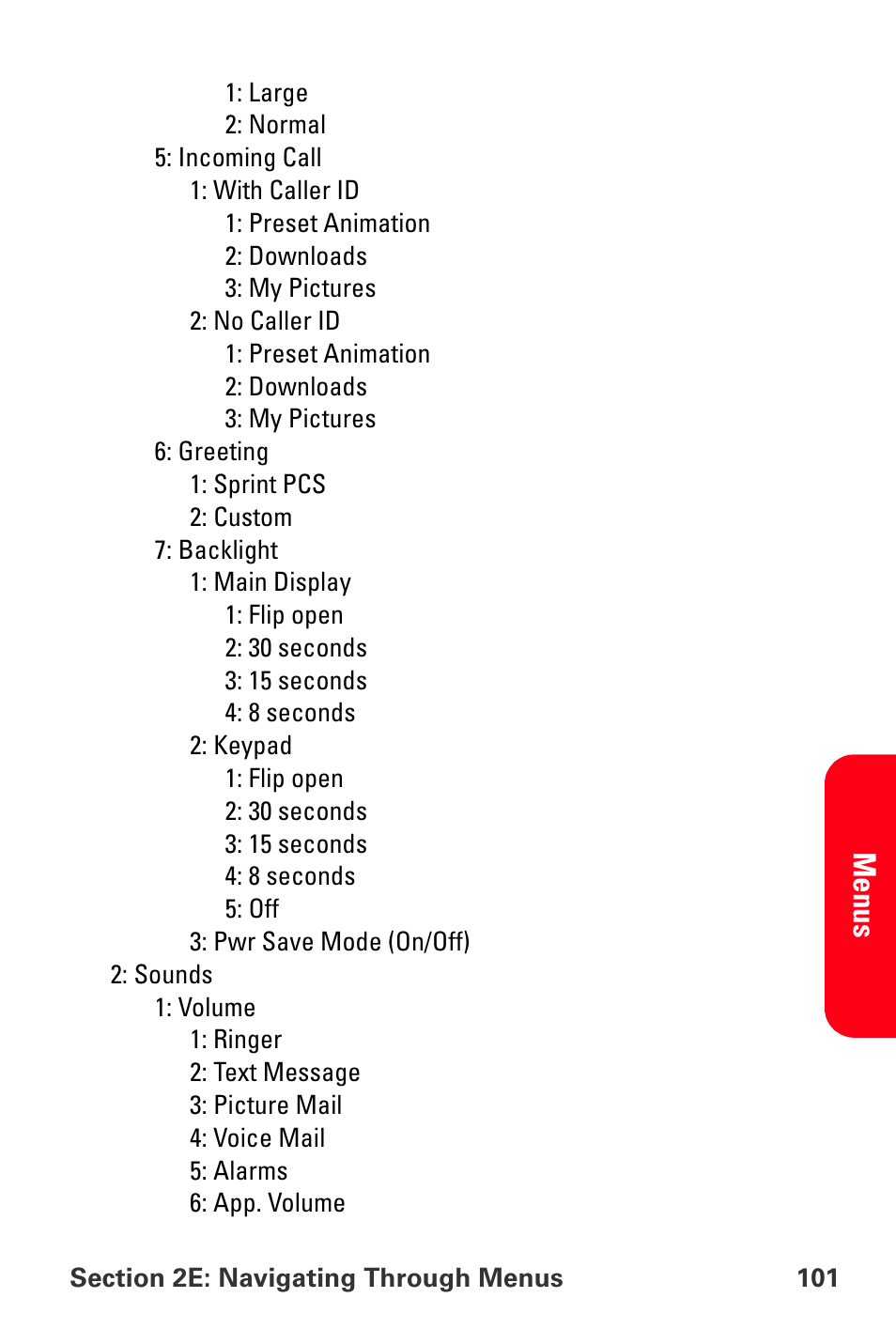 Menu s | Samsung SPH-A880TSSXAR User Manual | Page 115 / 298