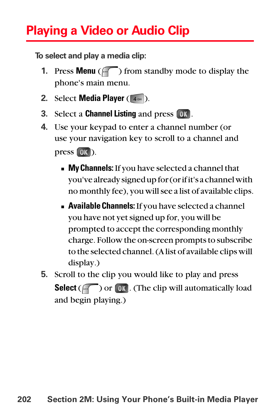 Playing a video or audio clip | Samsung SPH-A880TSSXAR User Manual | Page 216 / 298