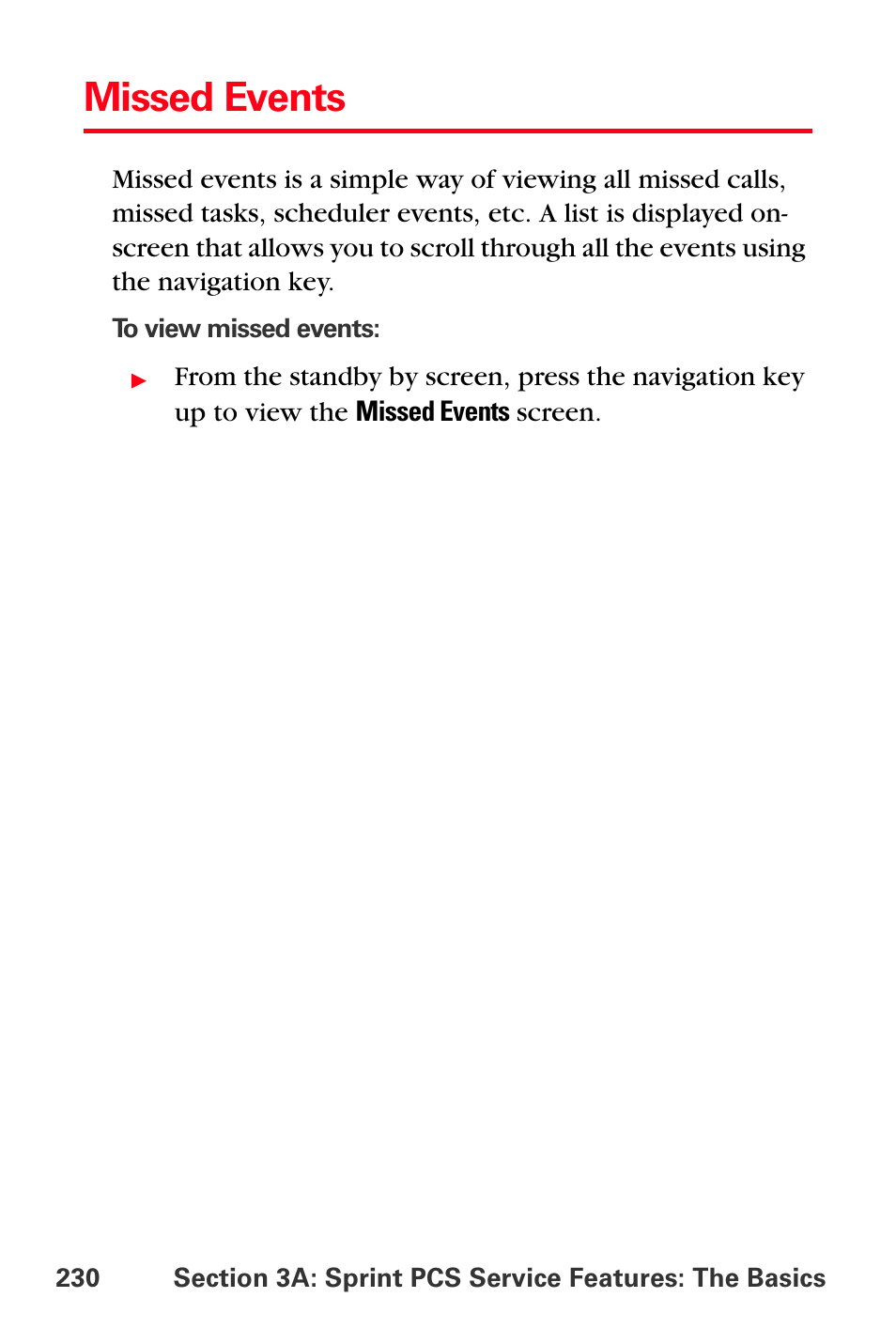 Missed events | Samsung SPH-A880TSSXAR User Manual | Page 244 / 298