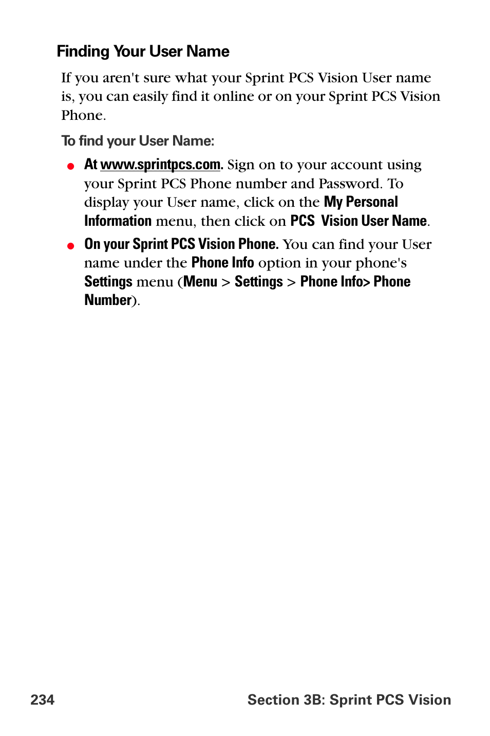 Finding your user name | Samsung SPH-A880TSSXAR User Manual | Page 248 / 298