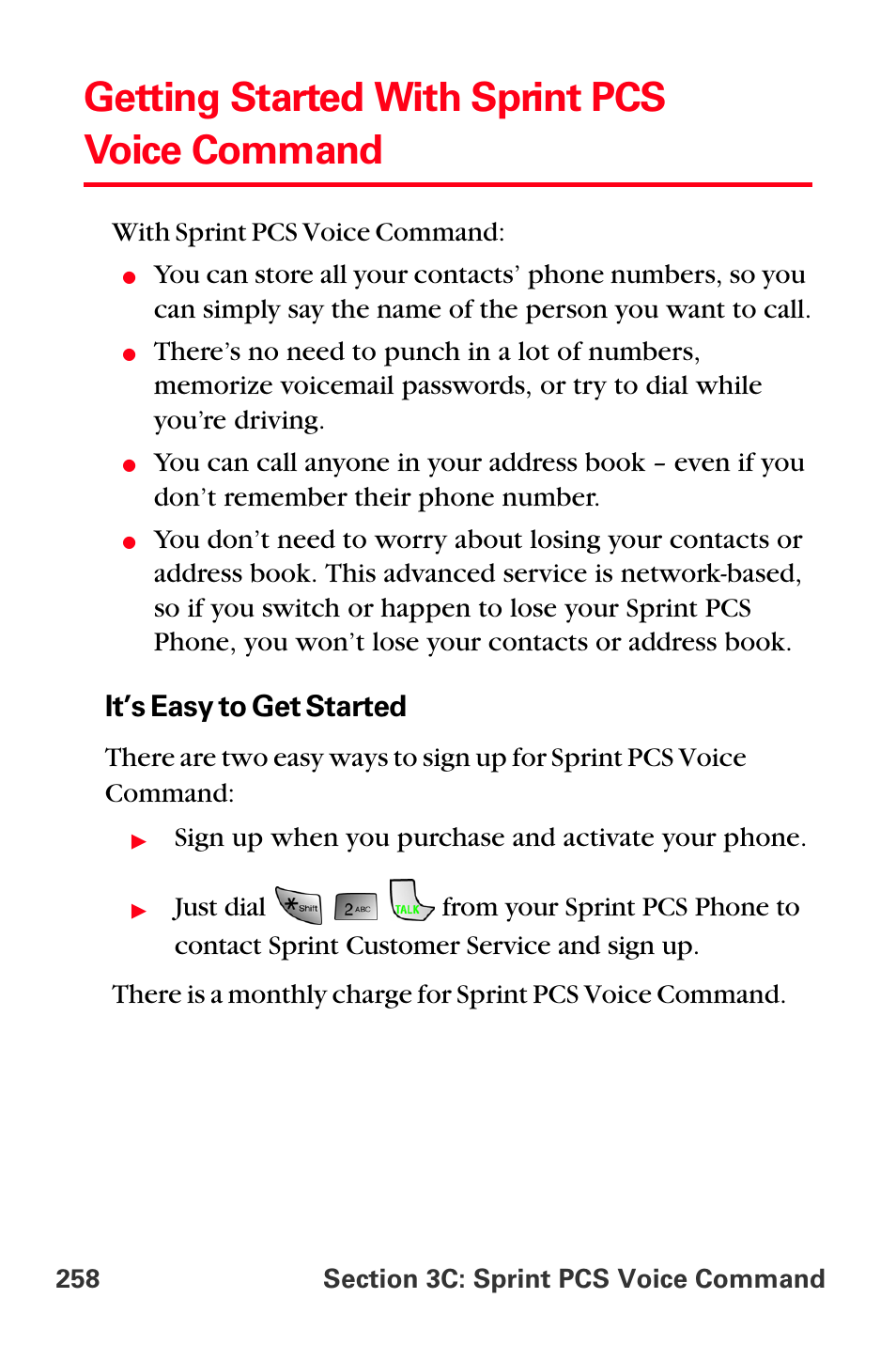 Getting started with sprint pcs voice command, It’s easy to get started | Samsung SPH-A880TSSXAR User Manual | Page 272 / 298