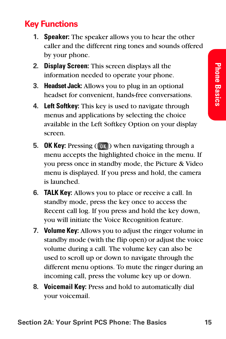 Key functions | Samsung SPH-A880TSSXAR User Manual | Page 29 / 298