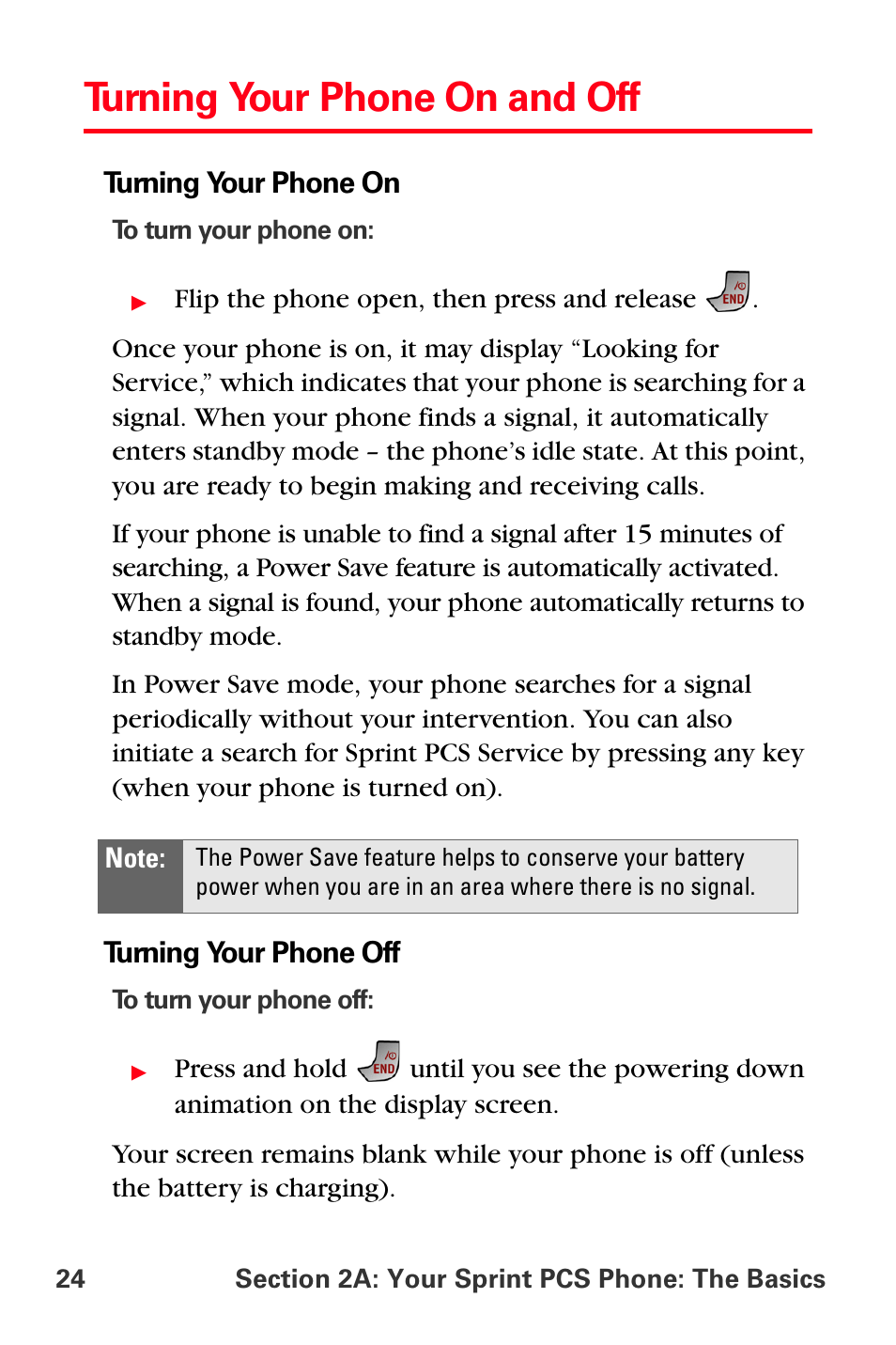 Turning your phone on and off | Samsung SPH-A880TSSXAR User Manual | Page 38 / 298