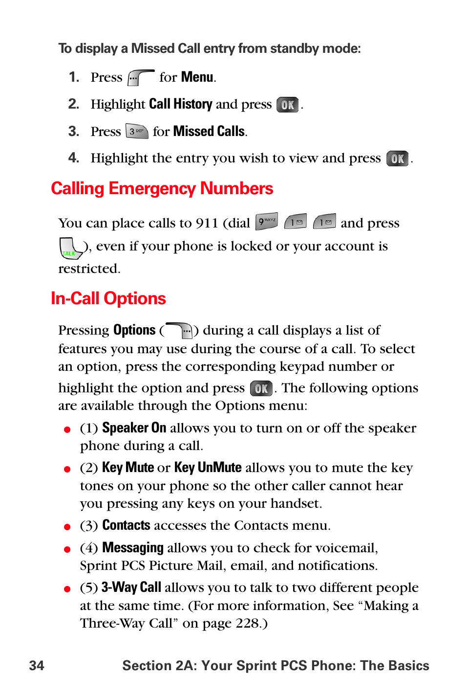 Calling emergency numbers, In-call options | Samsung SPH-A880TSSXAR User Manual | Page 48 / 298