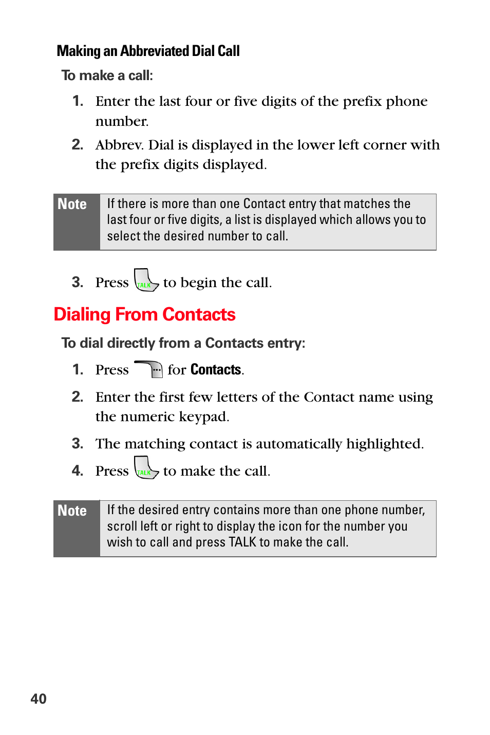 Dialing from contacts | Samsung SPH-A880TSSXAR User Manual | Page 54 / 298