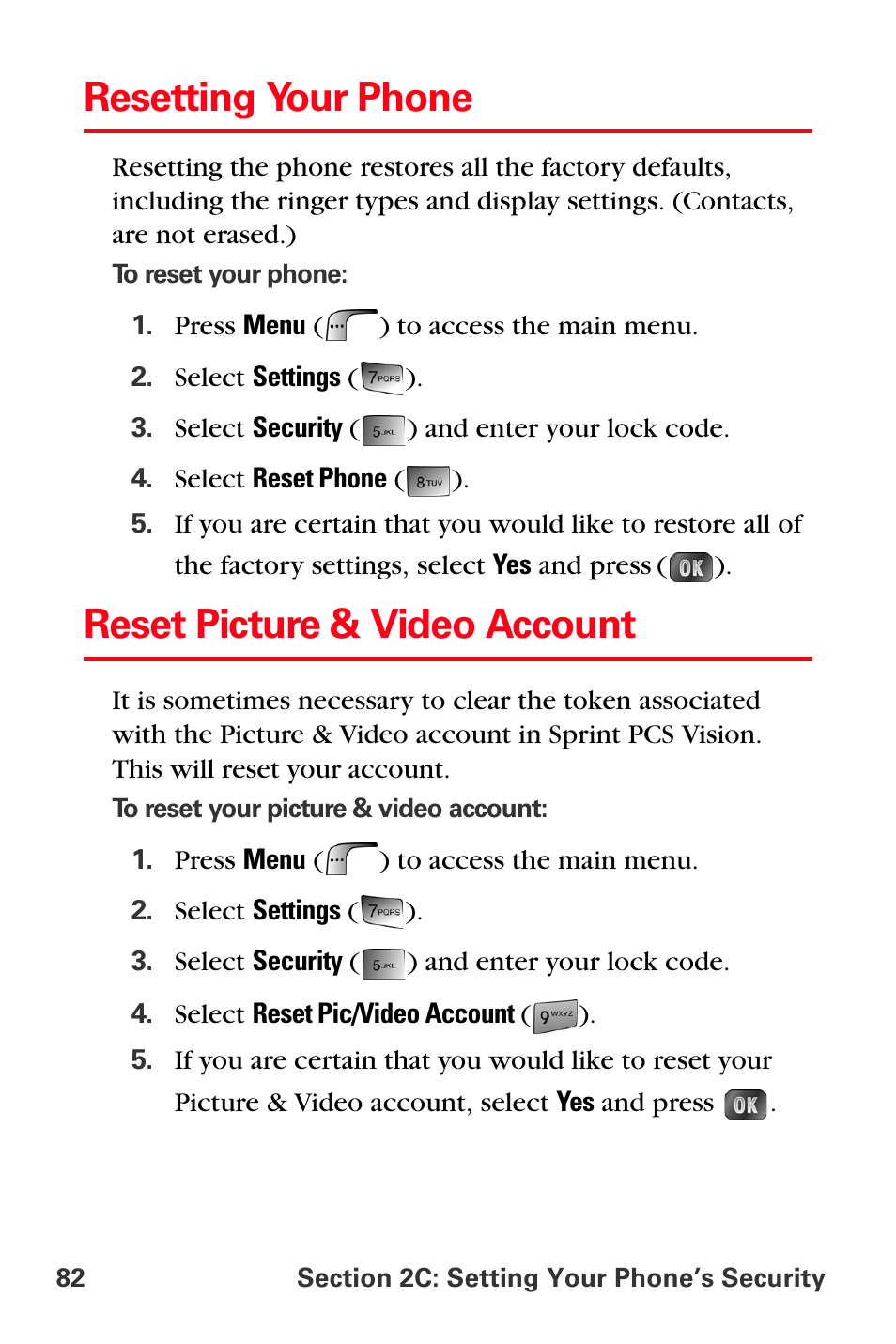 Resetting your phone, Reset picture & video account | Samsung SPH-A880TSSXAR User Manual | Page 96 / 298