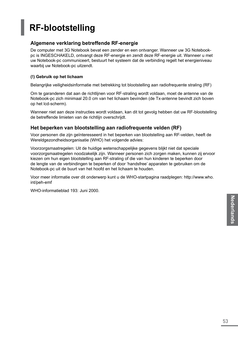 Rf-blootstelling | Samsung XE550C22-A01US User Manual | Page 53 / 87