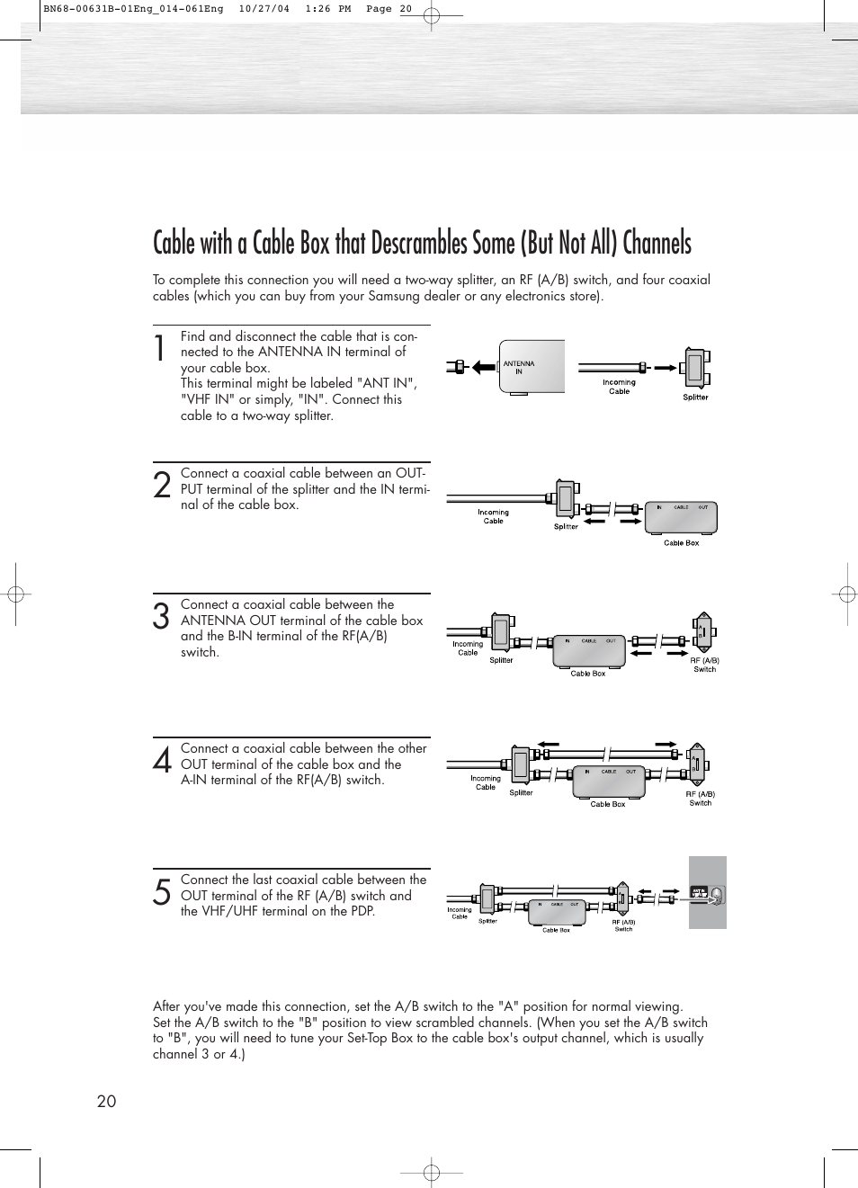 Samsung SPP4231KX-XAA User Manual | Page 20 / 104