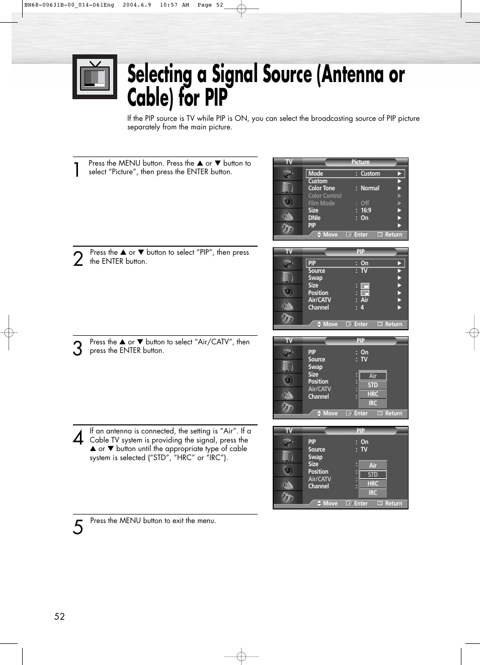 Samsung SPP4231KX-XAA User Manual | Page 52 / 104