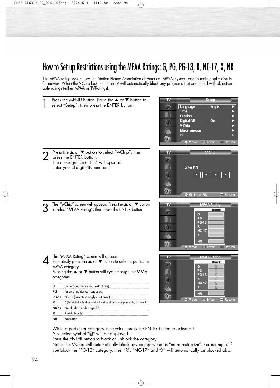 Samsung SPP4231KX-XAA User Manual | Page 94 / 104