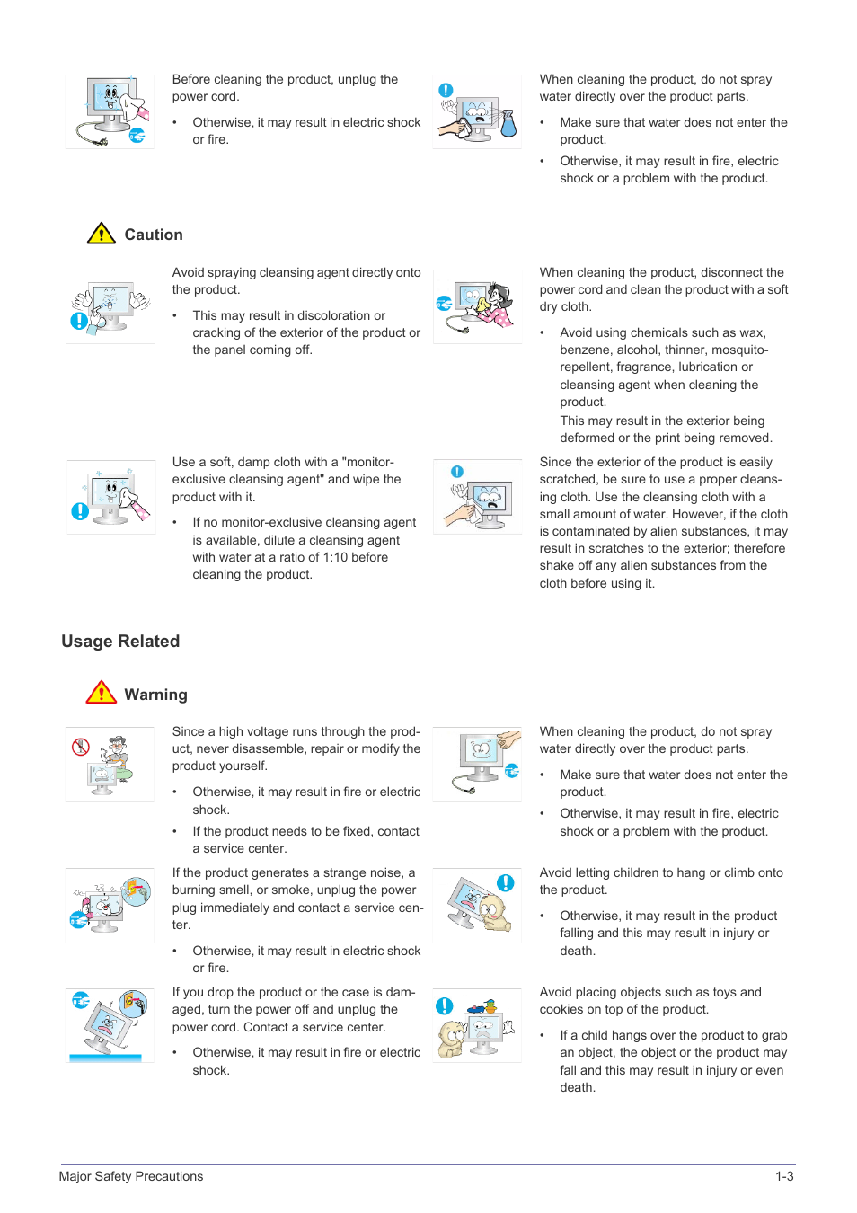 Usage related | Samsung LS23PUZKFVUZA User Manual | Page 9 / 81