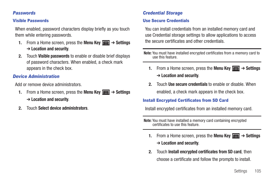 Samsung GT-P1010CWAXAR User Manual | Page 109 / 147