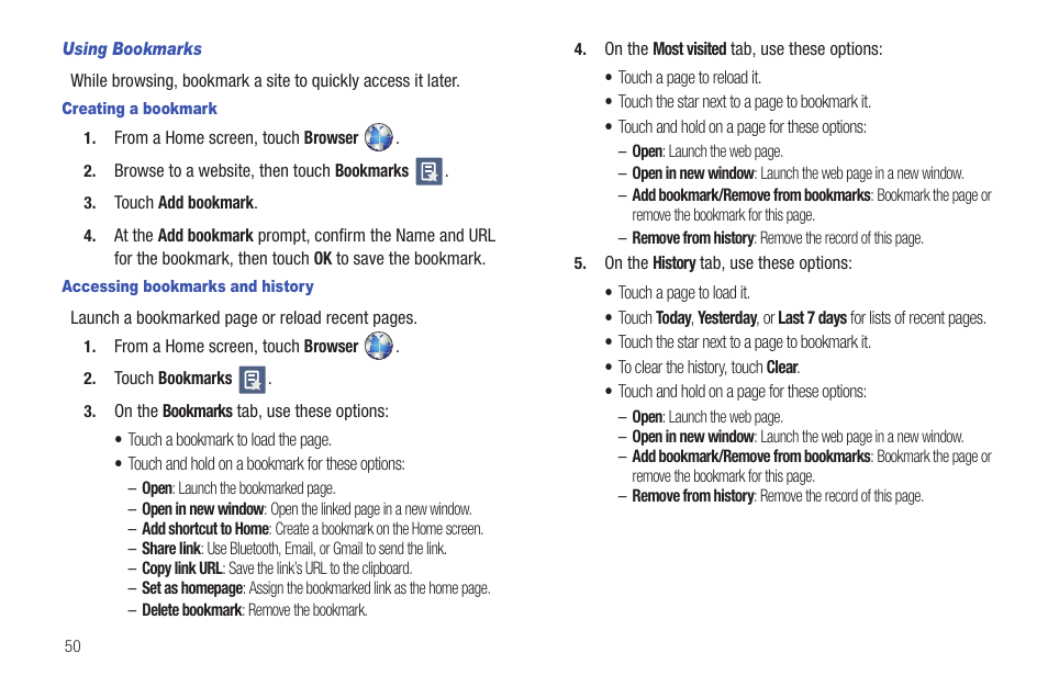 Samsung GT-P1010CWAXAR User Manual | Page 54 / 147