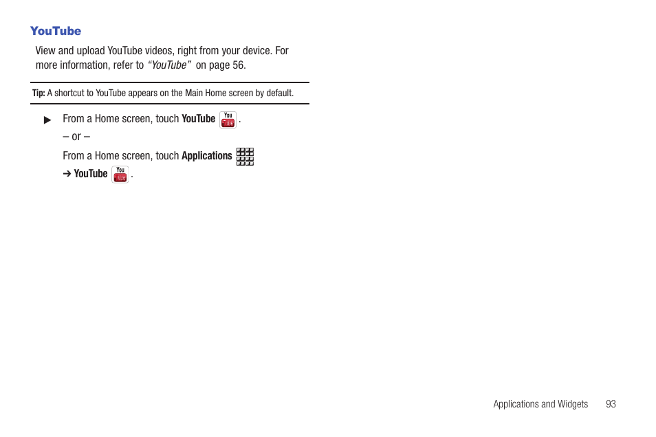 Youtube | Samsung GT-P1010CWAXAR User Manual | Page 97 / 147