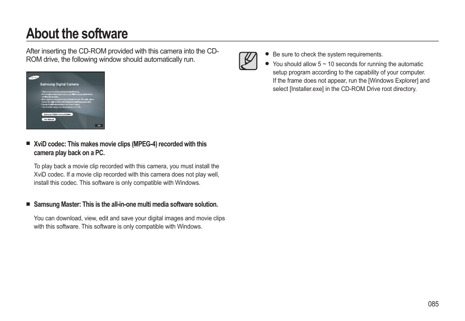 About the software | Samsung EC-SL310BBA-US User Manual | Page 86 / 108