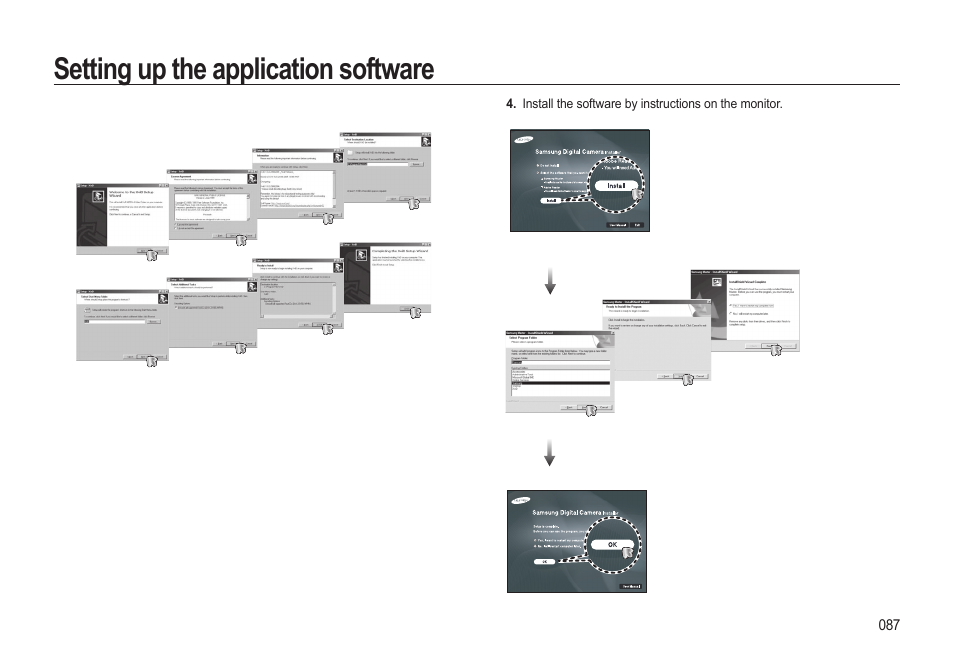 Setting up the application software | Samsung EC-SL310BBA-US User Manual | Page 88 / 108