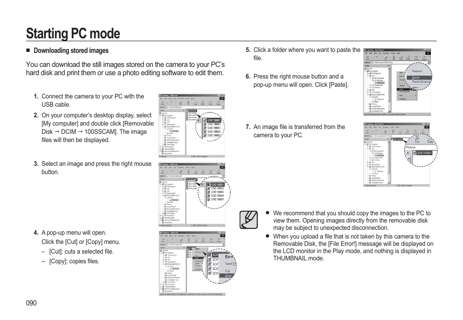 Starting pc mode | Samsung EC-SL310BBA-US User Manual | Page 91 / 108