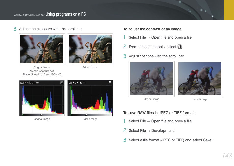 Using programs on a pc | Samsung EV-NX1000BFWUS User Manual | Page 149 / 184