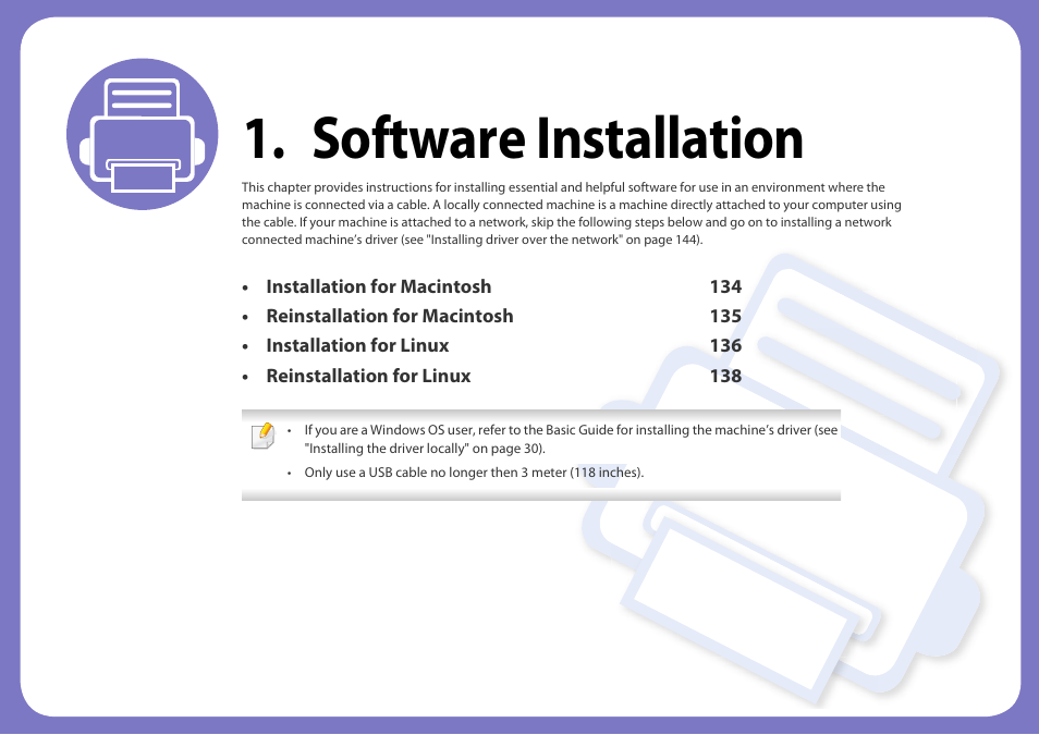 Software installation | Samsung SCX-3405W-XAC User Manual | Page 133 / 331