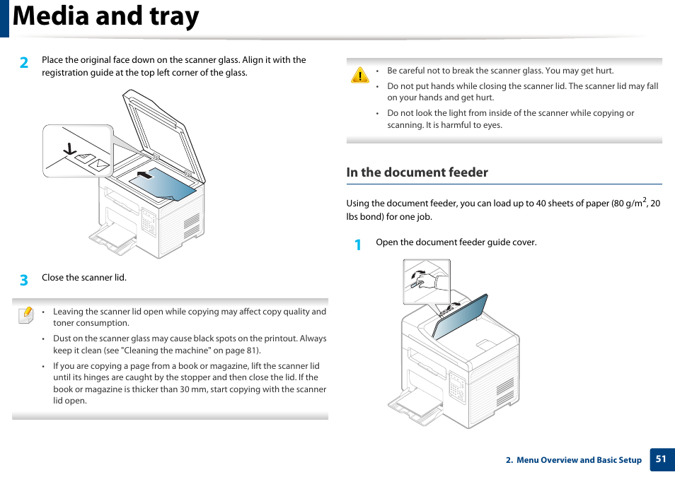 Media and tray | Samsung SCX-3405W-XAC User Manual | Page 51 / 331