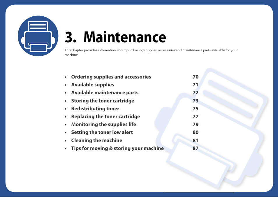 Maintenance | Samsung SCX-3405W-XAC User Manual | Page 69 / 331