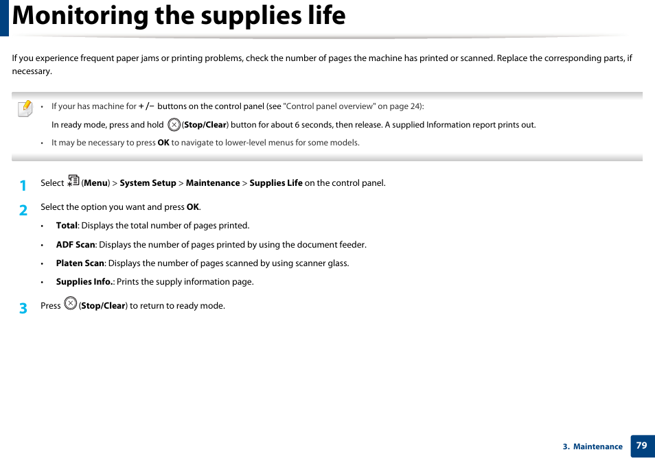 Monitoring the supplies life | Samsung SCX-3405W-XAC User Manual | Page 79 / 331