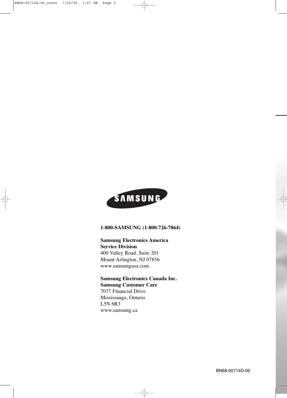 Samsung PL50D4HX-STR User Manual | Page 112 / 112