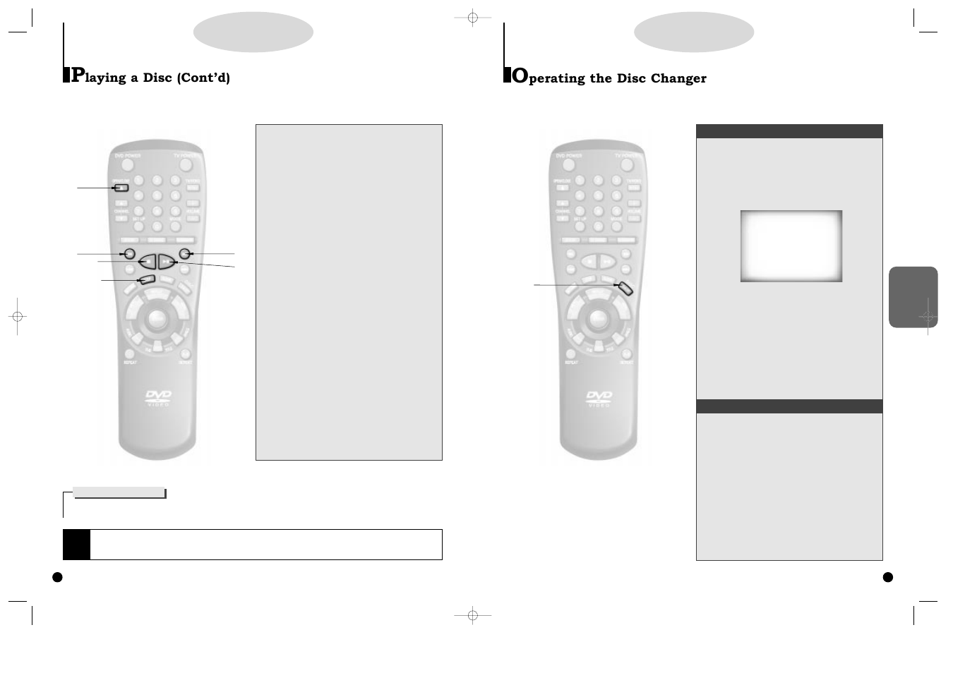Playing a disc (contod), Operating the disc changer | Samsung DVD-C600-XAA User Manual | Page 10 / 22