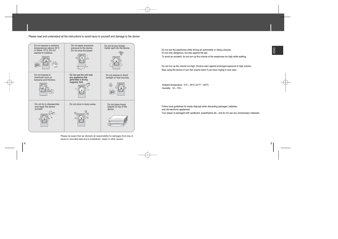 Preparations, Safety instructions, Rec a ↔b | Samsung YH-925GS-XAP User Manual | Page 3 / 33