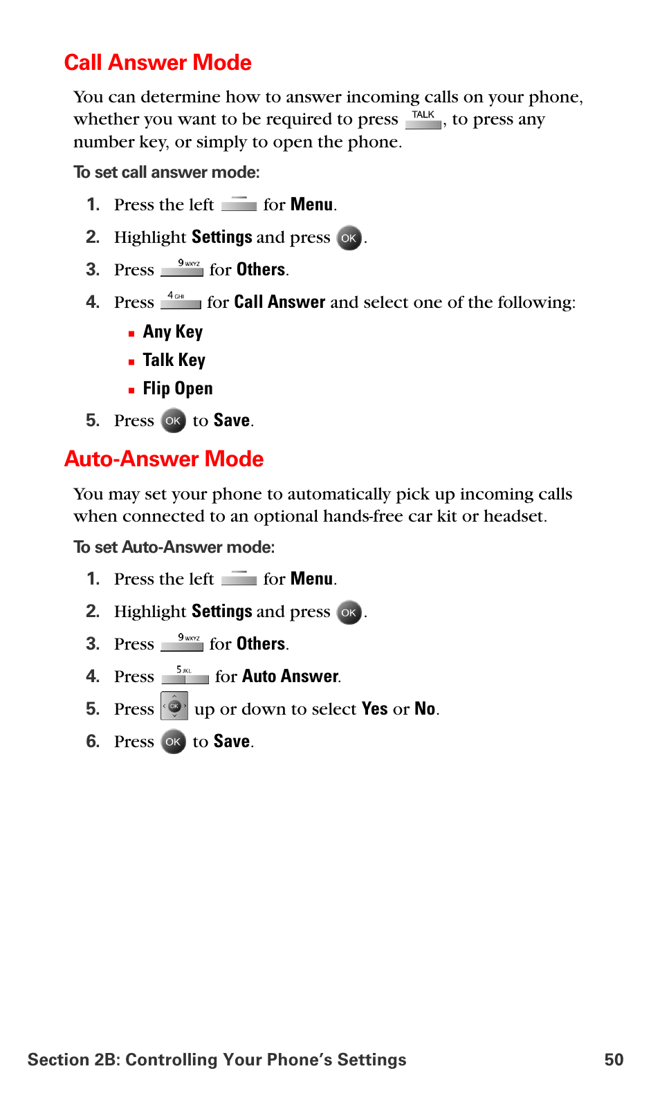 Call answer mode, Auto-answer mode | Samsung SPH-A790ZKSXAR User Manual | Page 59 / 241