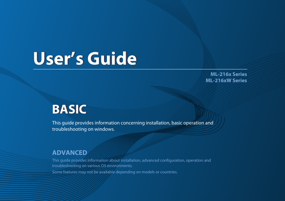 Samsung ML-2165W-XAC User Manual | 211 pages