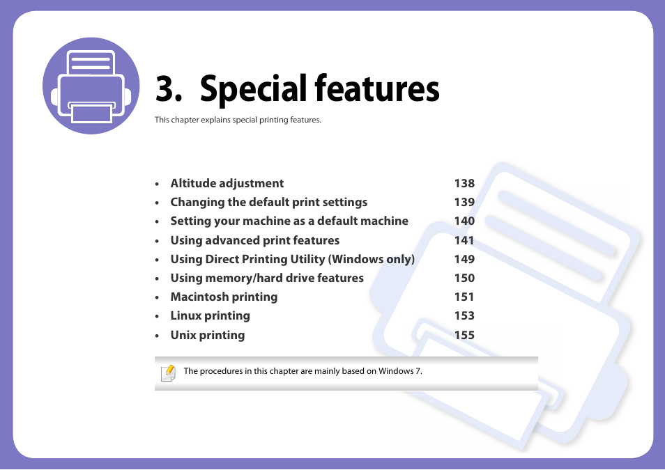 Special features | Samsung ML-2165W-XAC User Manual | Page 137 / 211