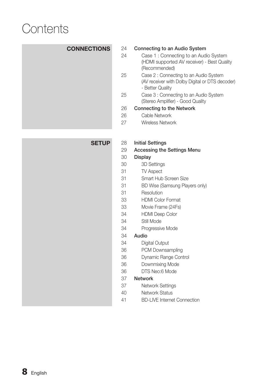 Samsung BD-D6500-ZA User Manual | Page 8 / 81