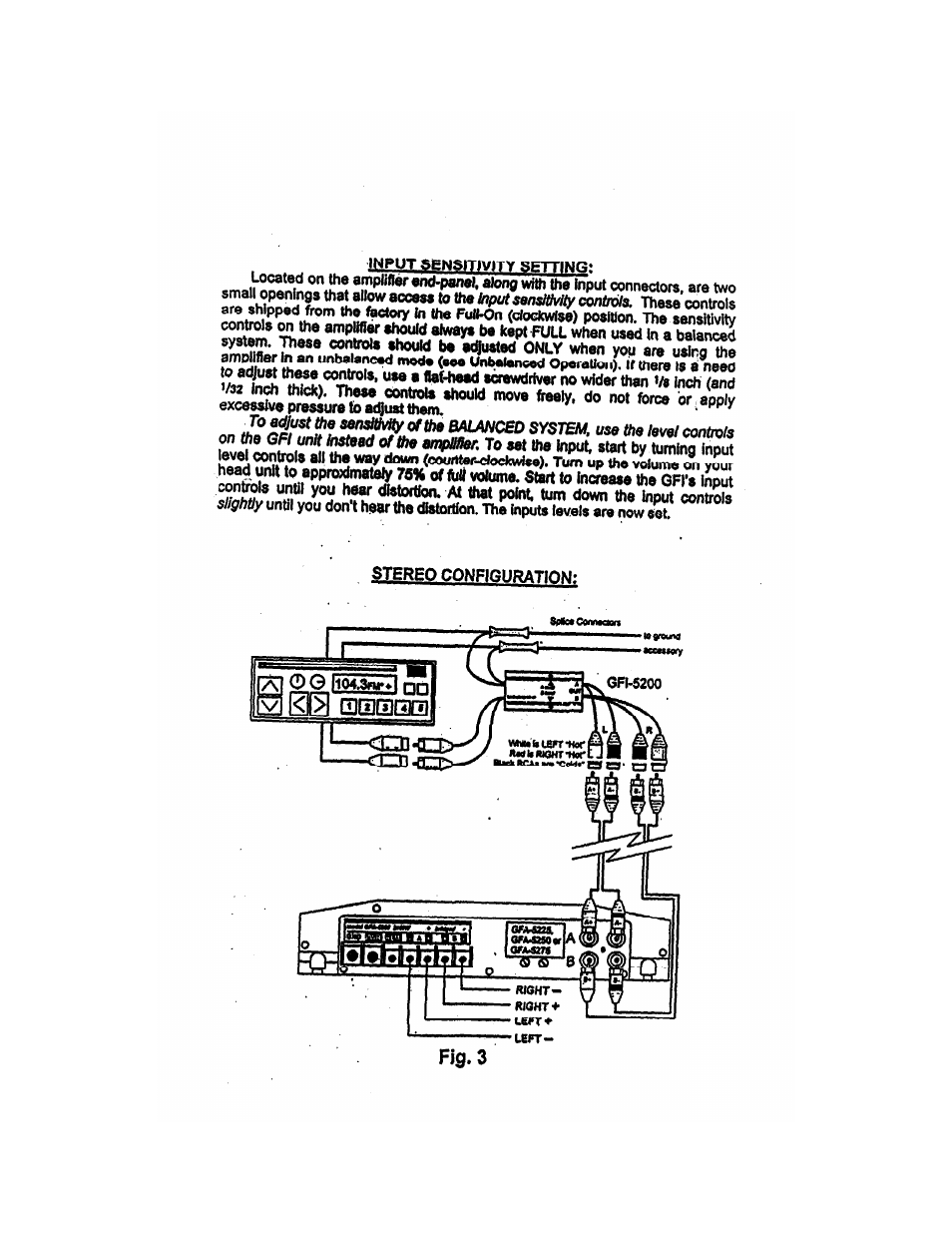 Fig.3 | Adcom 2-CHANNEL GFA-5275 User Manual | Page 7 / 16