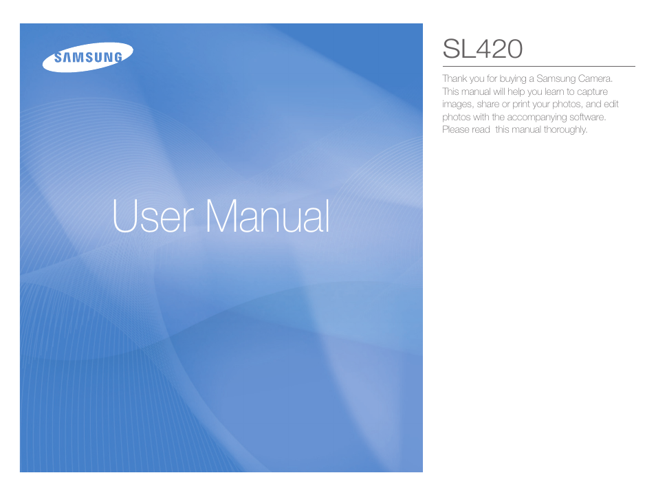 Samsung EC-SL420SBP-US User Manual | 103 pages