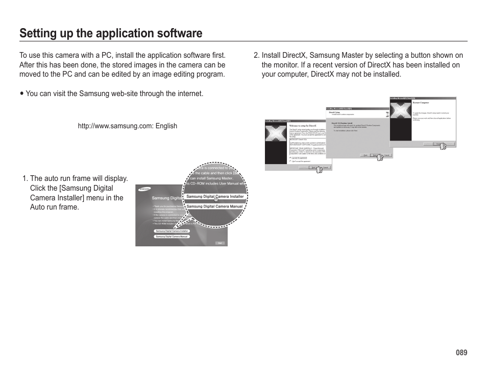 Setting up the application software | Samsung EC-SL420SBP-US User Manual | Page 90 / 103